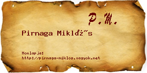 Pirnaga Miklós névjegykártya
