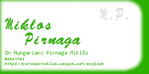 miklos pirnaga business card